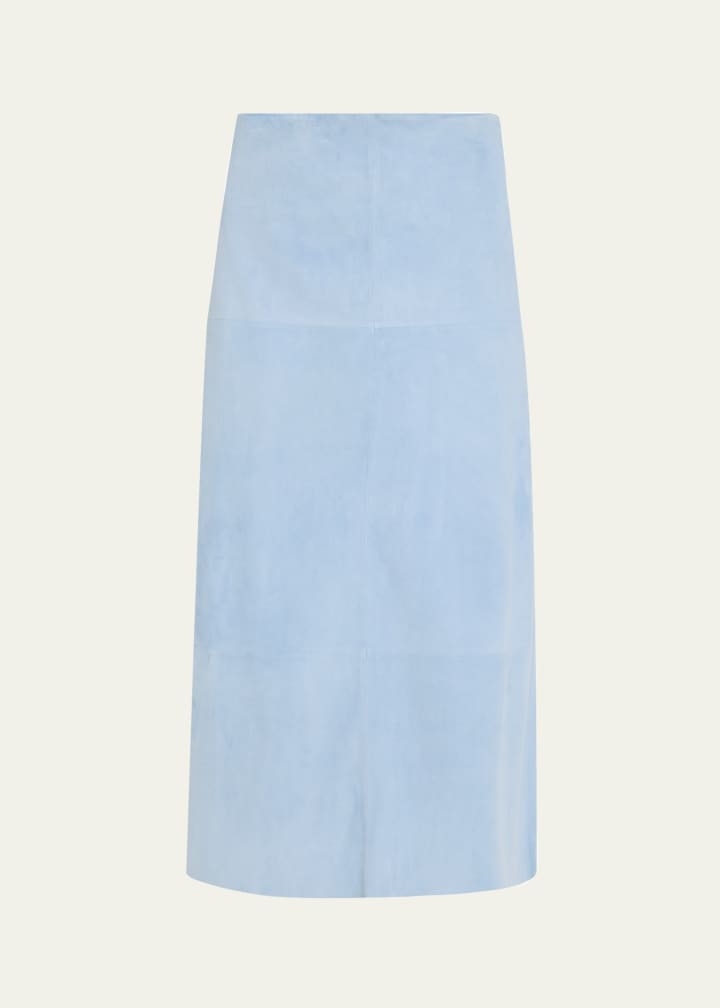 Nadia Pencil Suede Midi Skirt