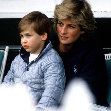 Princess Diana With Prince William Sitting On Her Lap At Polo