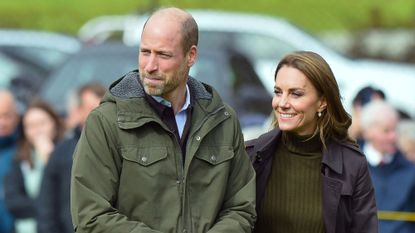 Prince William, Prince of Wales and Catherine, Princess of Wales visit Bute Shinty Club during a royal visit to the Isle of Bute on September 17, 2026