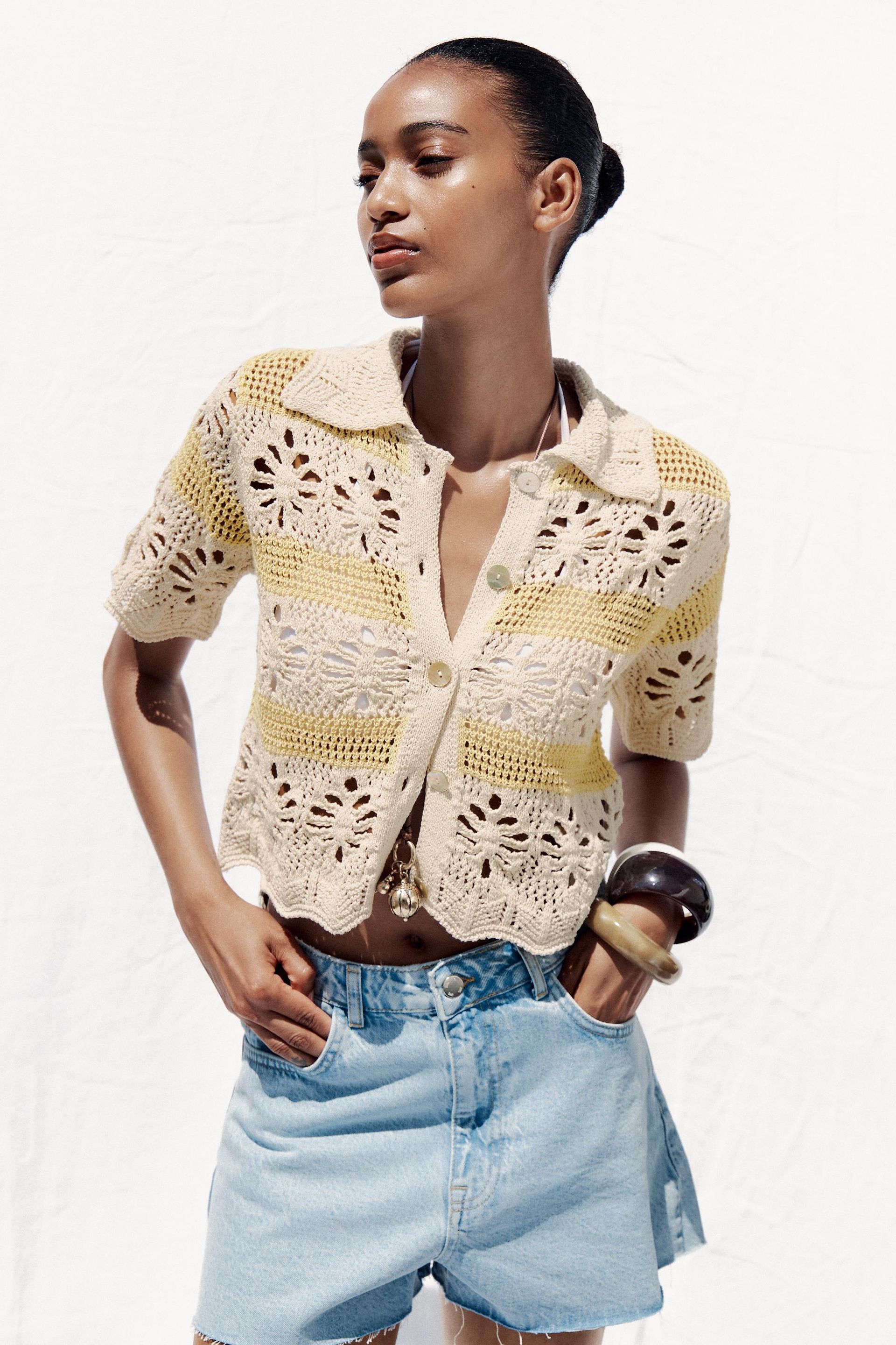 Pointelle Knit Top