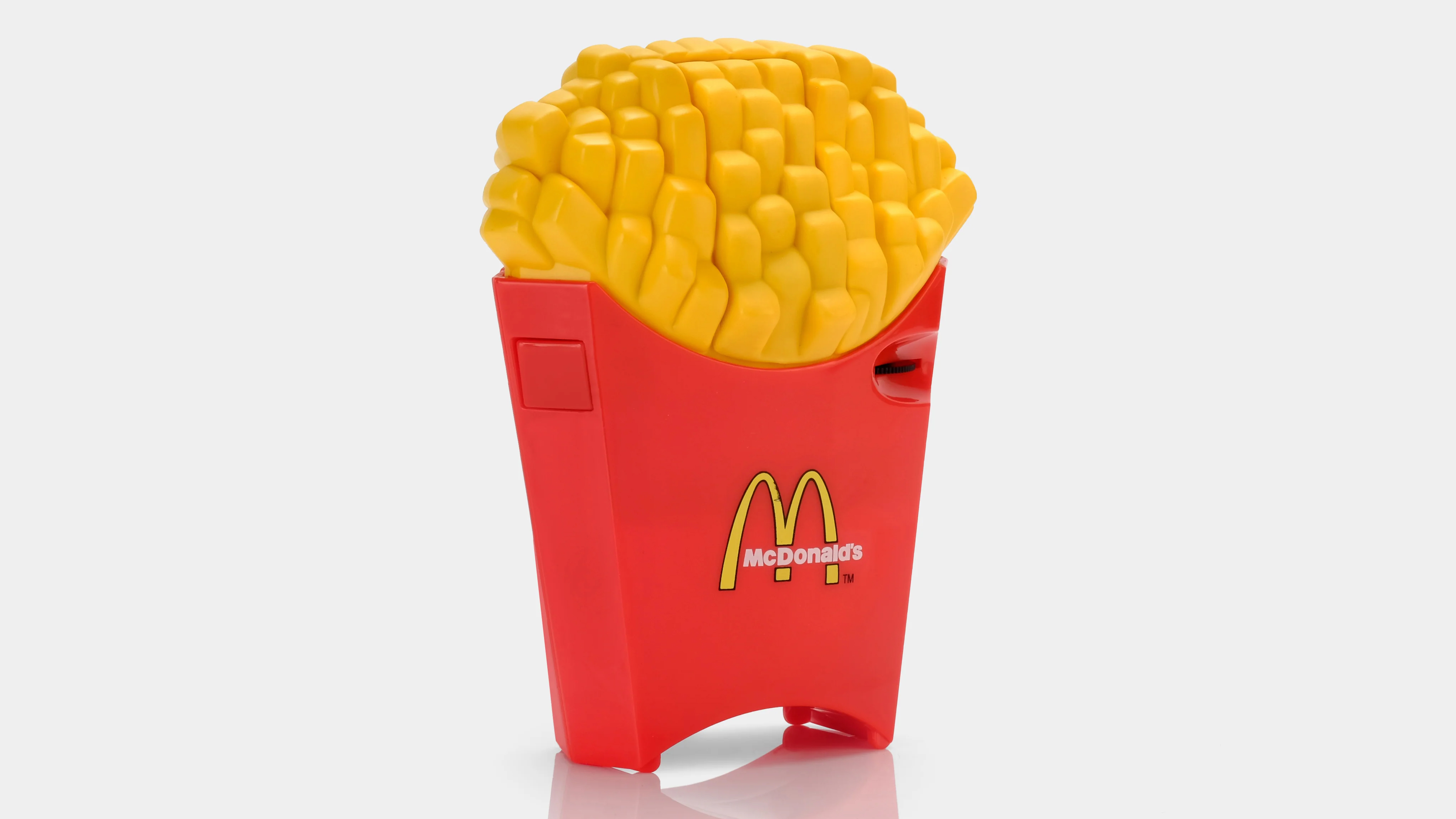 McDonald's Fries 110 Film Camera against a grey background