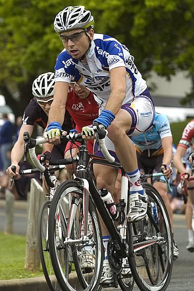 Matt Wilson (Jayco/VIS) from Victoria in the main group during stage three in Burnie.