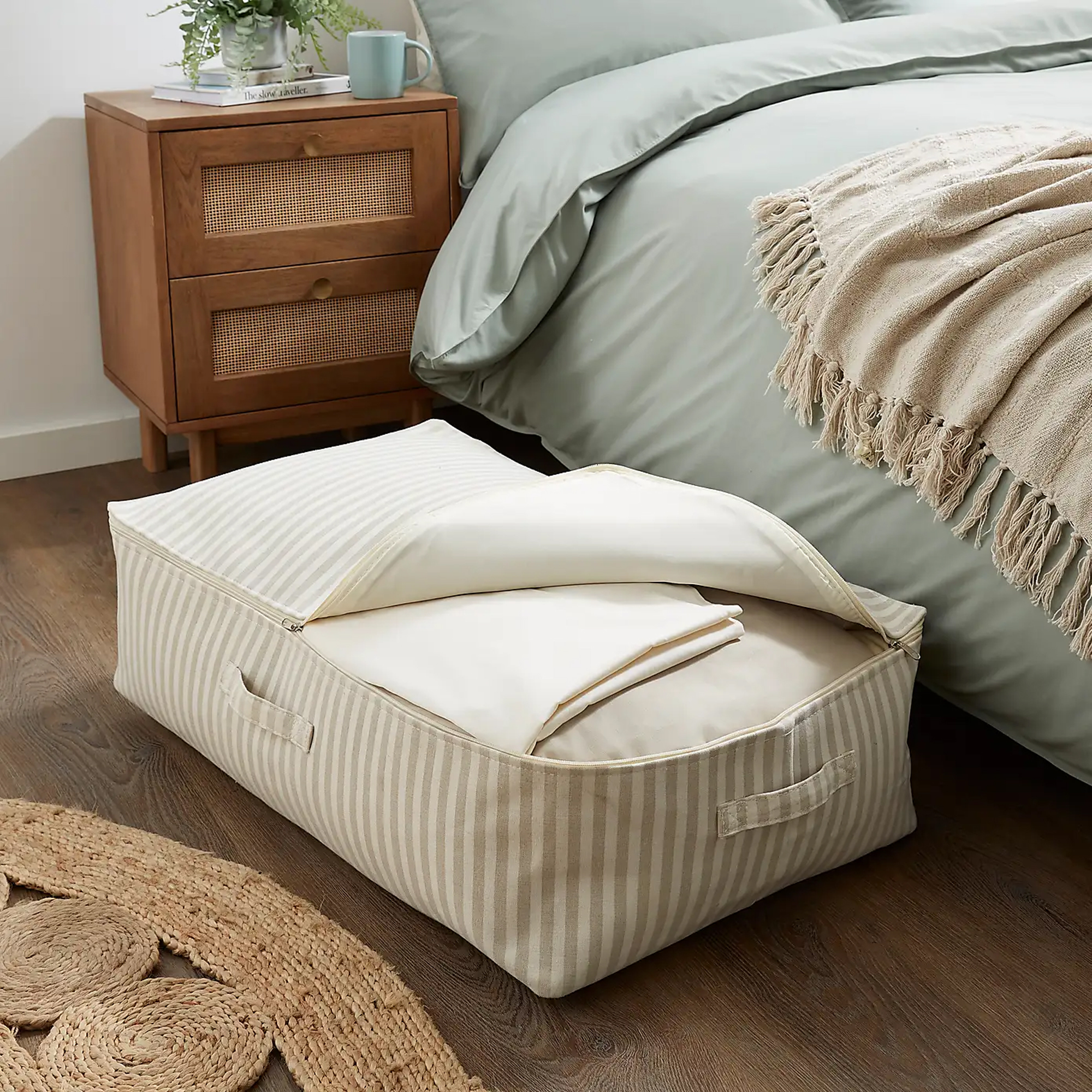Dunelm Stripe Underbed Storage Bag