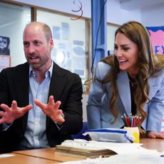 Princess Kate wore a cozy brown sweater from ME+EM for the day of royal engagements and royal romance.