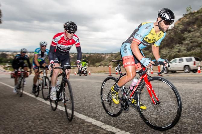 Eric Marcotte (Smart Stop) leads the break of four