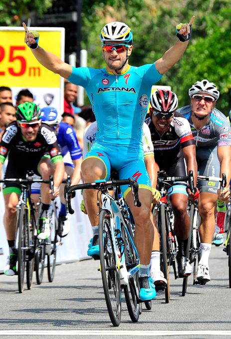 Andrea Guardini (Astana) wins stage 1of the Tour de Langkawi