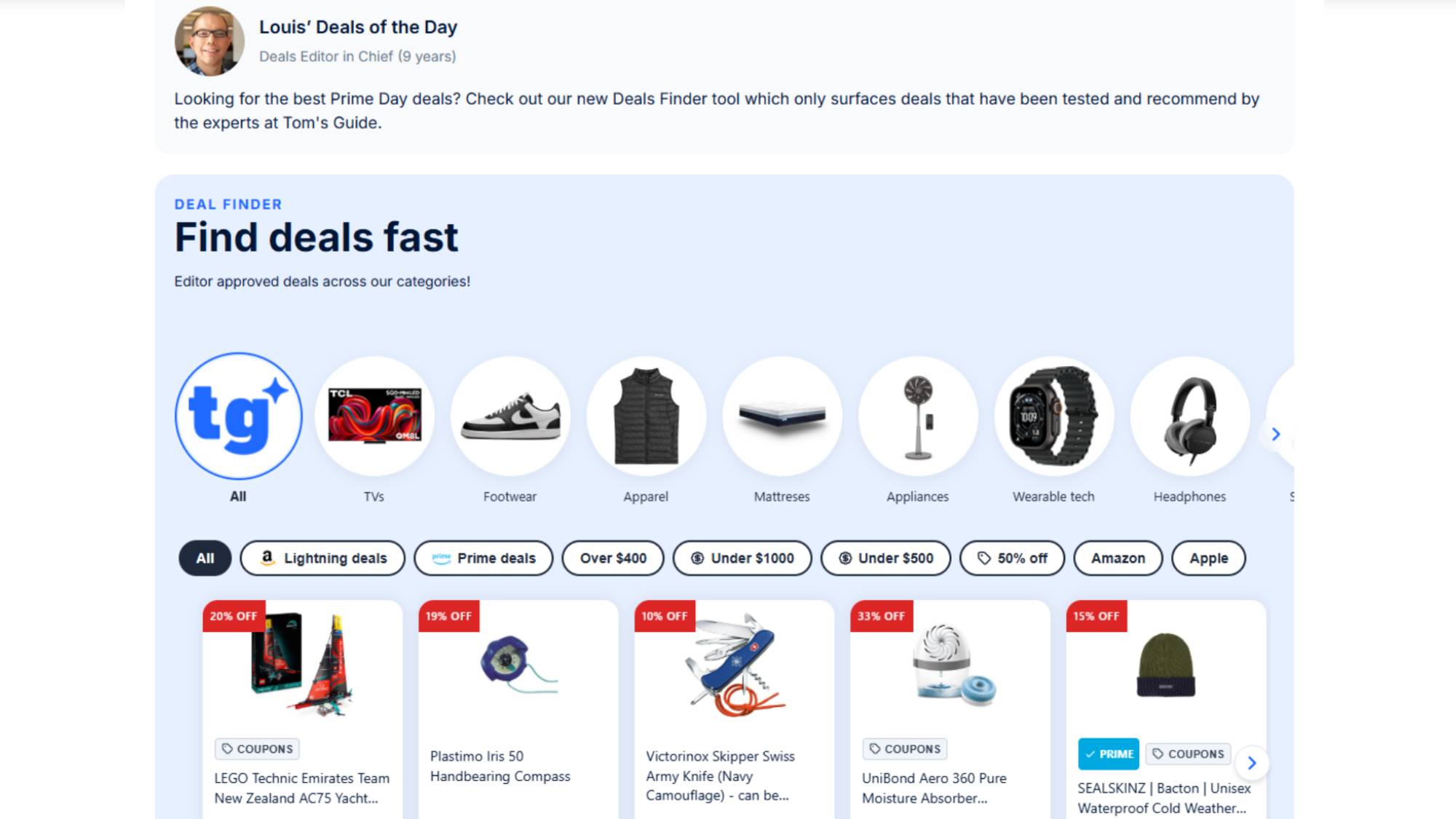 Tom's Guide Savings Squad deals checker
