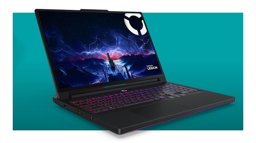 The Lenovo Legion Pro 7i Gen 10 on a teal deals background