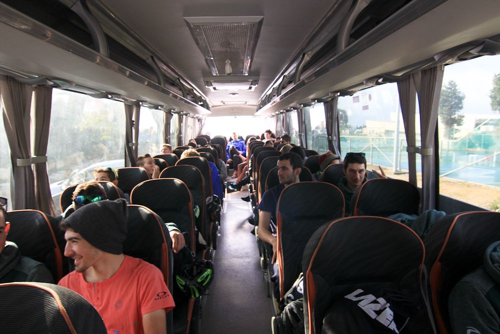 Riders on the bus to another cultural site.