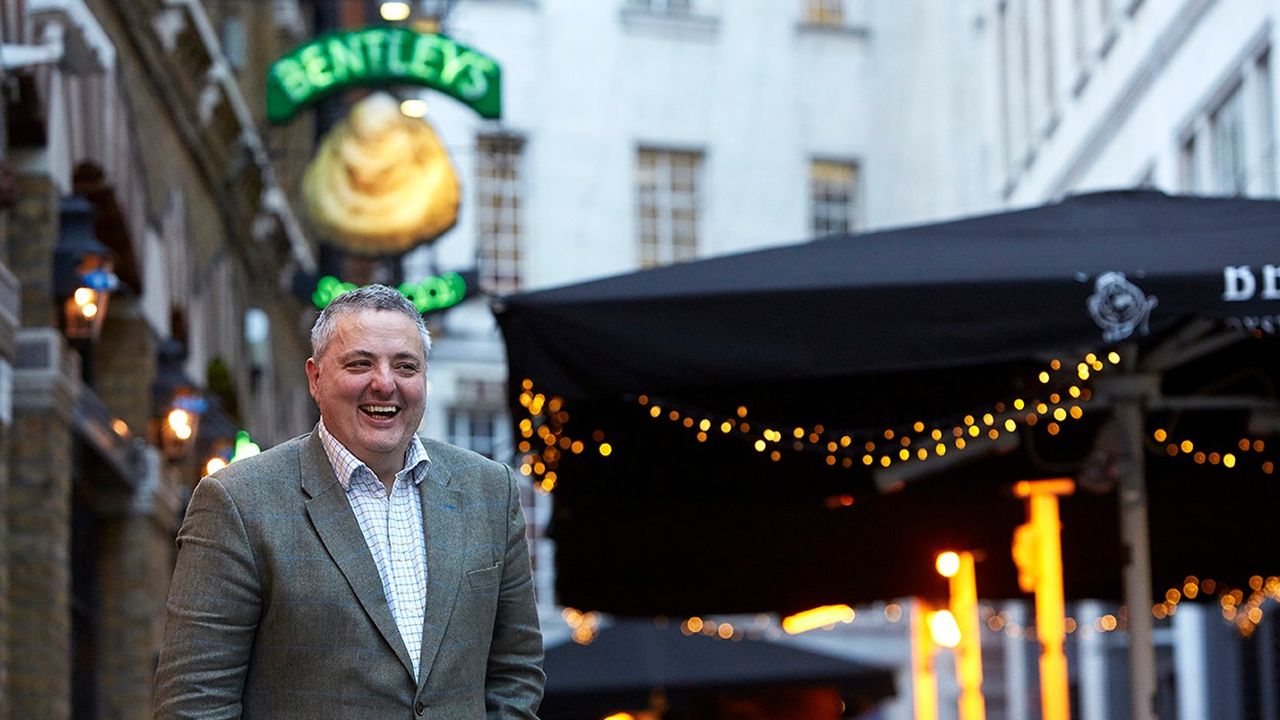 Chef Richard Corrigan outside Bentley’s Oyster Bar &amp;amp; Grill in London