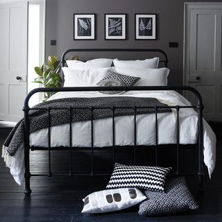 Black iron bed from Feather & Black