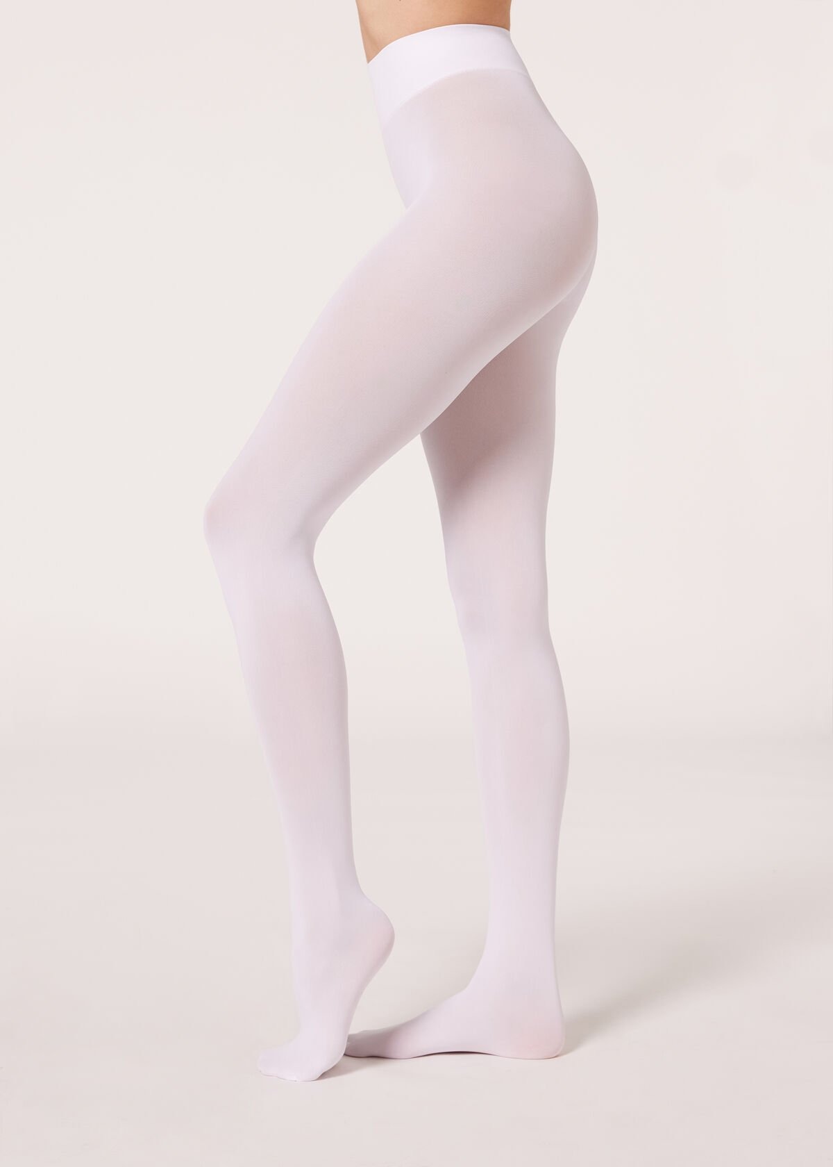 White opaque Calzedonia tights