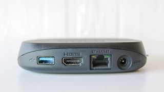 A picture showing the ports at the back of the Roku Ultra