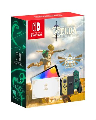 Fan-made mockup of a Zelda-themed Nintendo Switch Console