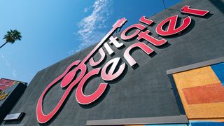 General views of the Hollywood Rock Walk at the Guitar Center on the Sunset Strip after the announcement of rock legend Eddie Van Halen's death on October 06, 2020 in Hollywood, California