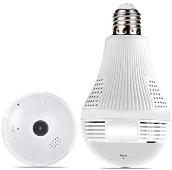 spy camera: 360°Wide Angle Fisheye WiFi IP Hidden Camera Bulb