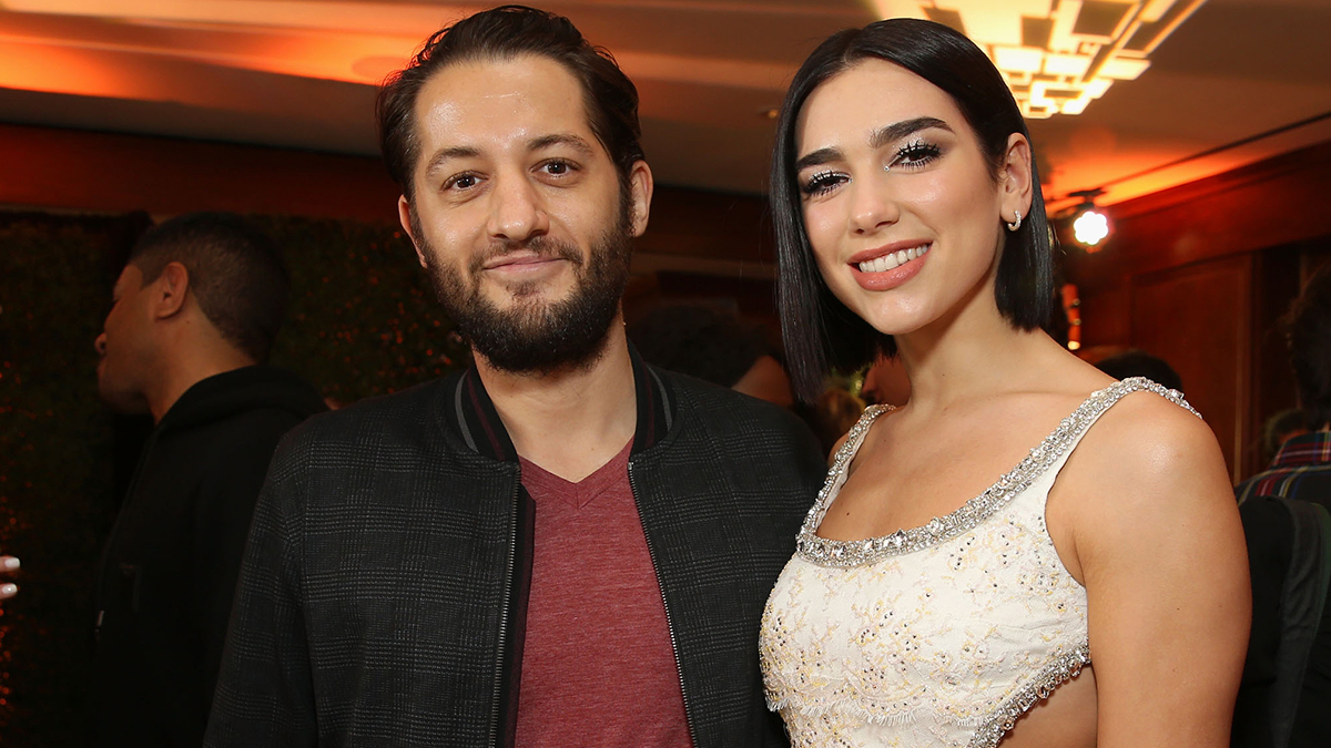 Dua Lipa (R) and Ian Kirkpatrick attend the Second Annual Variety Hitmakers Brunch at The Sunset Tower Hotel on December 1, 2018 in West Hollywood.