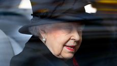 Queen's heartbreak: Queen Elizabeth II travels in her chauffeur driven Bentley car