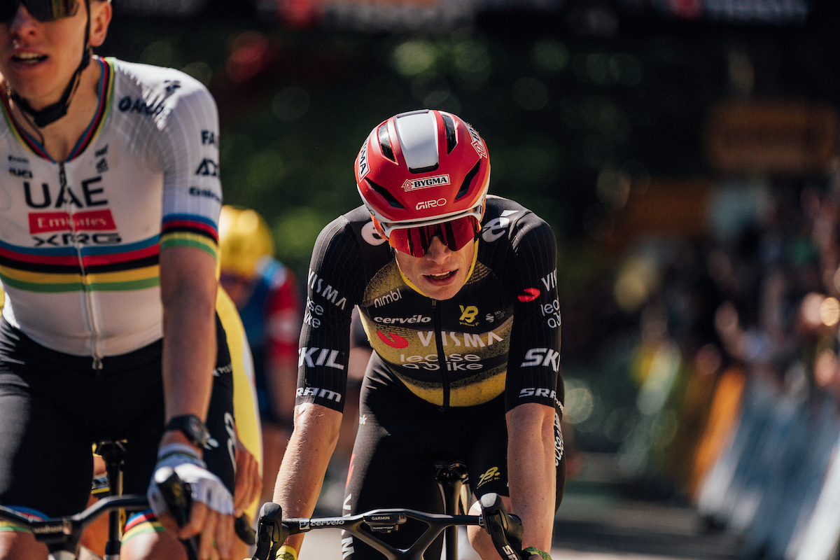 Picture by Zac Williams/SWpix.com - 08/07/2025 - Cycling - 2025 Tour de France Stage 4, Amiens Metropole to Rouen, France - Jonas Vingegaard, Visma Lease a Bike.