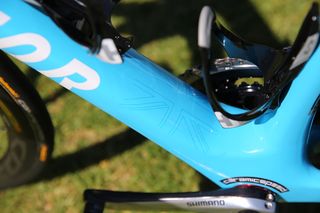 A nod to Factor's British heritage on the AG2R bikes
