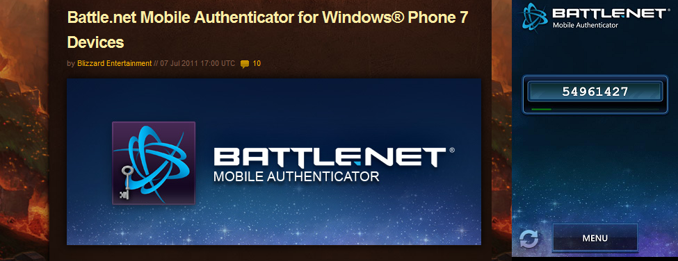 Blizzard BATTLE.NET Authenticator/ PC : Video Games 