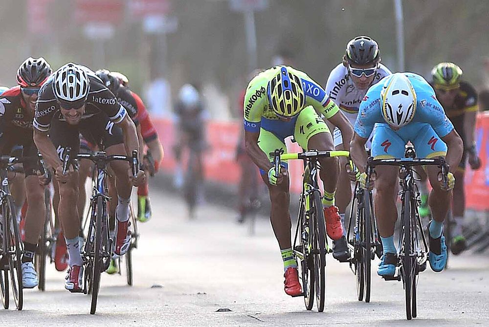 Andrea Guardini (Astana) wins the bunch sprint
