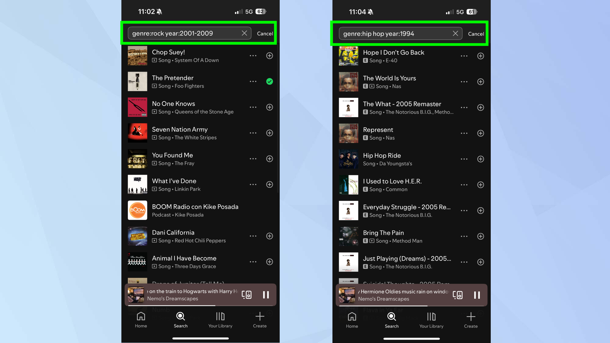 Spotify genre search