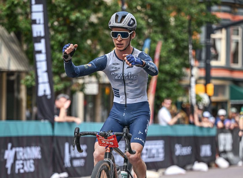 Cole Davis (Project Echelon Racing) reacts to winning 2025 The Rad Dirt Fest in Colorado