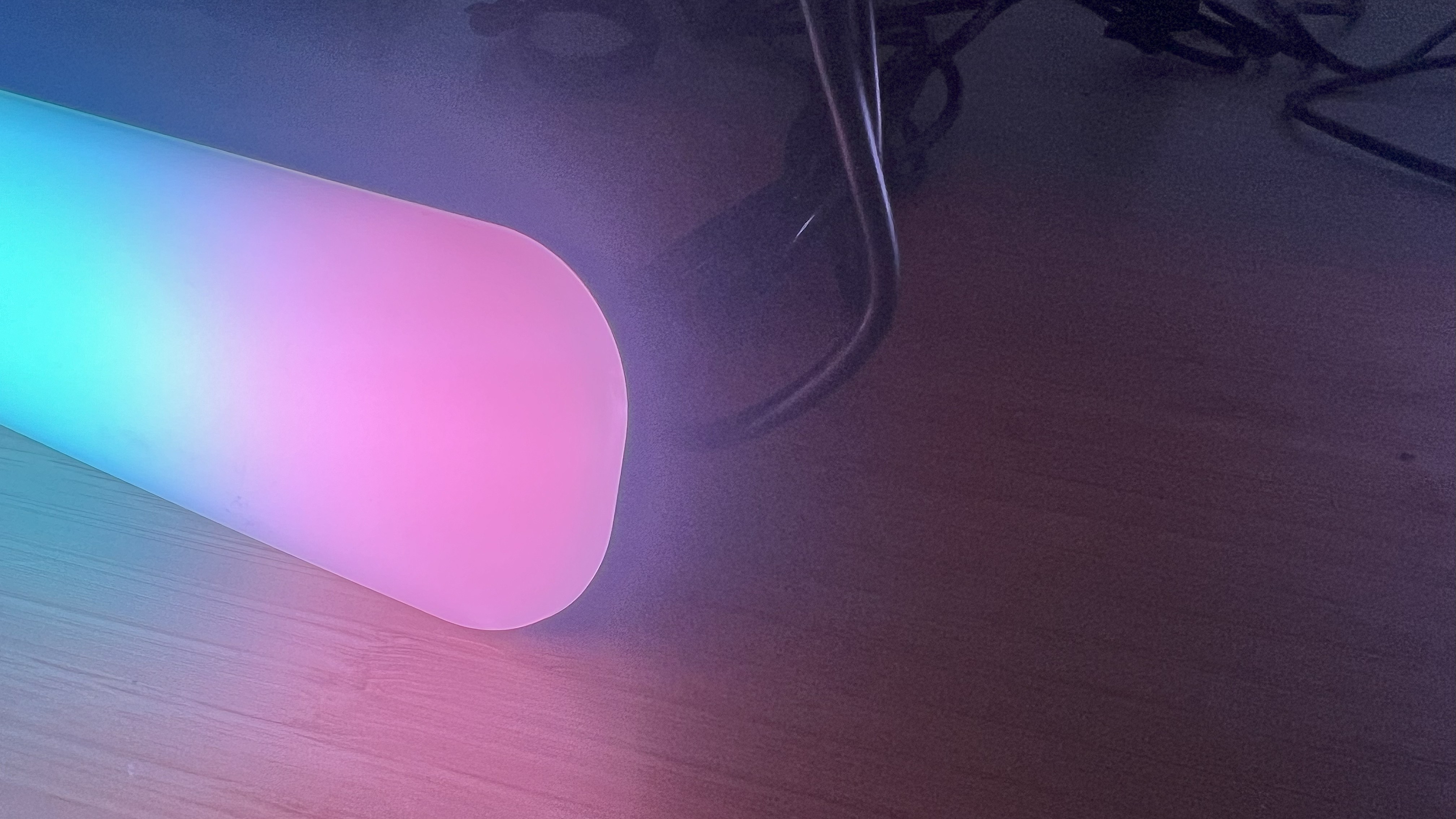 WiZ Gradient Light Bar illuminated with blue and pink gradient