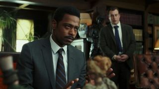 Noah Segan and Lakeith Stanfield in Knives Out