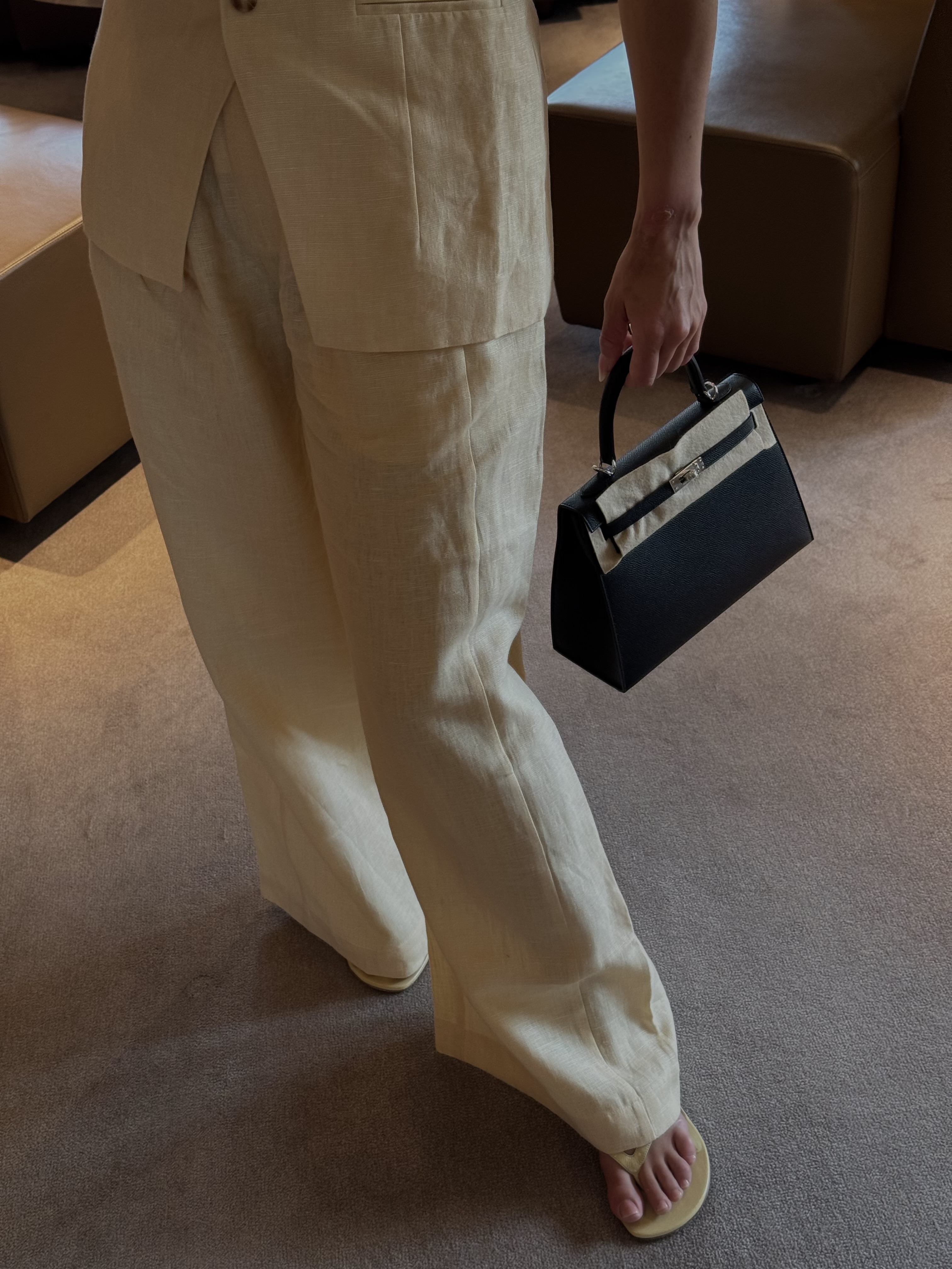 Bettina Looney at the Hermes flagship store in Paris.
