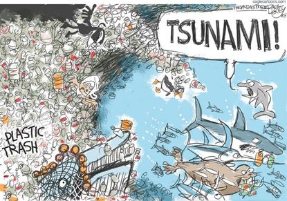 Editorial cartoon World Climate Change Pollution