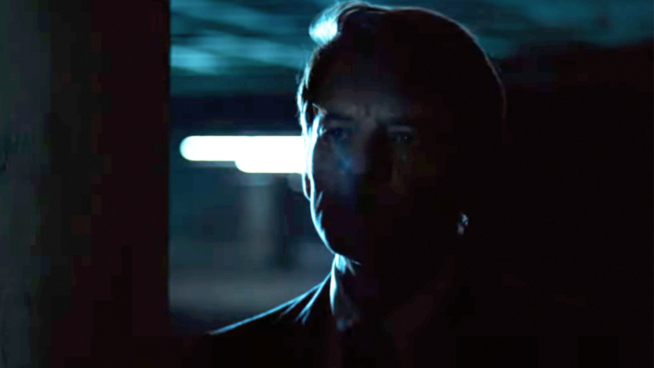 Hal Holbrook in the shadows in All the President's Men