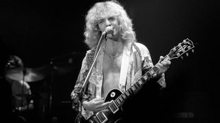 Peter Frampton performs at the Omni Coliseum on August 29, 1977 in Atlanta, Georgia.