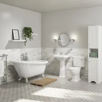 This cheap bathroom suite from Appliances Direct is big on glamour