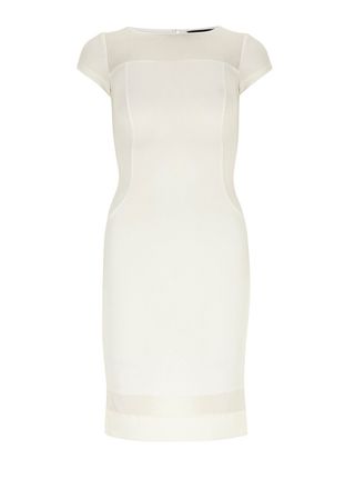 Dorothy Perkins white sheer panel pencil dress, was £25, now £15