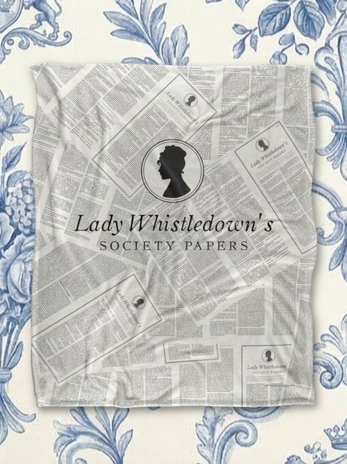 Lady Whistledown Newsprint Throw Blanket