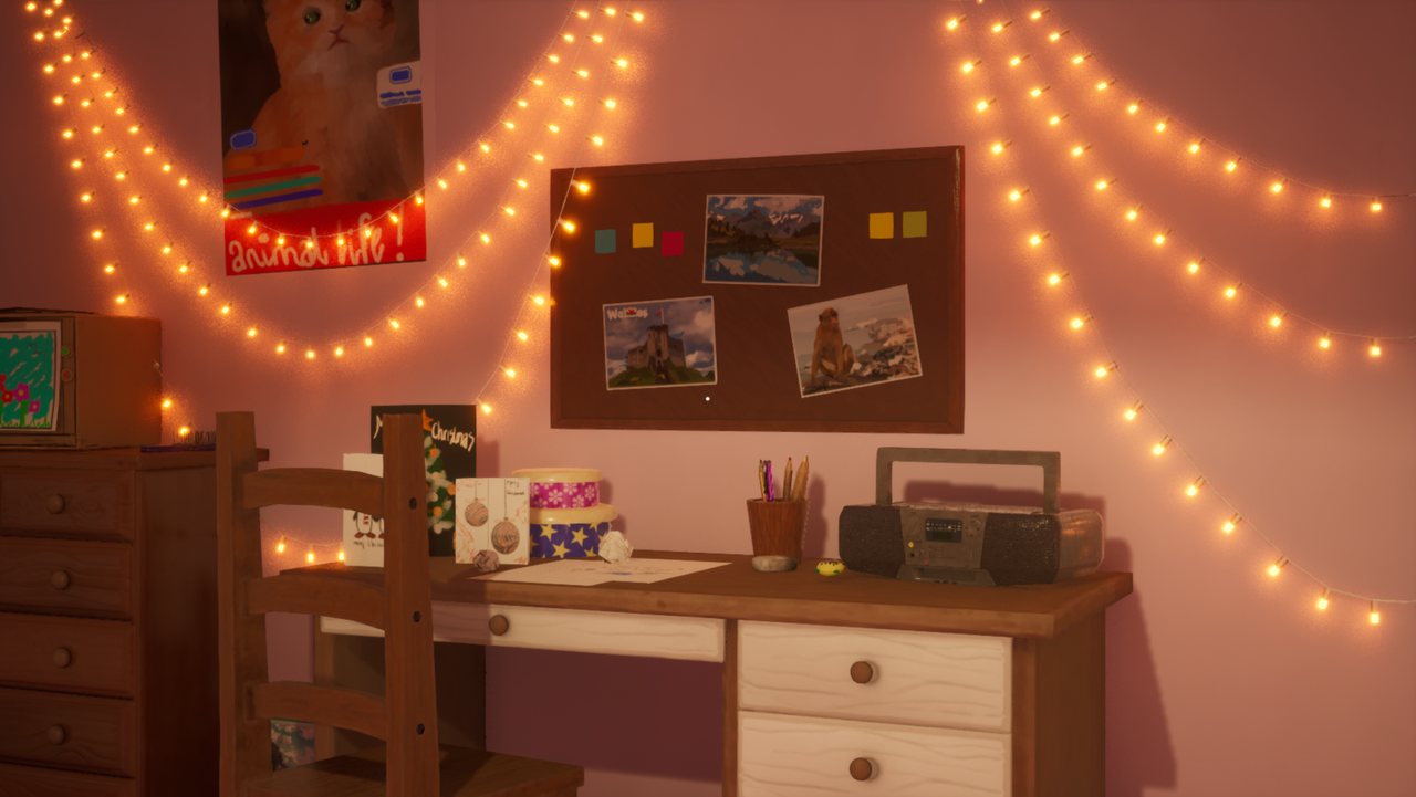 Cosy home scenes in a video game, Unreal Engine, The Quiet Things