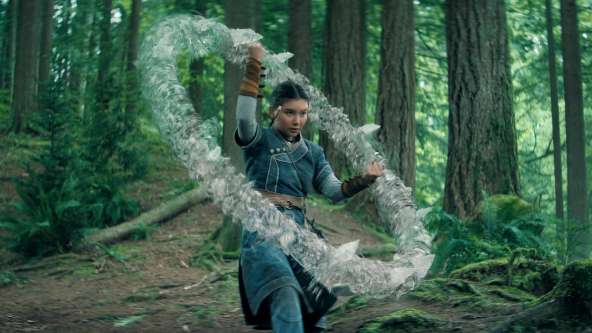 Katara bending water in Avatar: The Last Airbender season 2