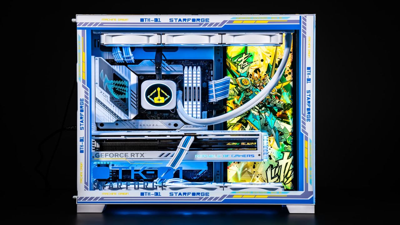 light blue mech pc build
