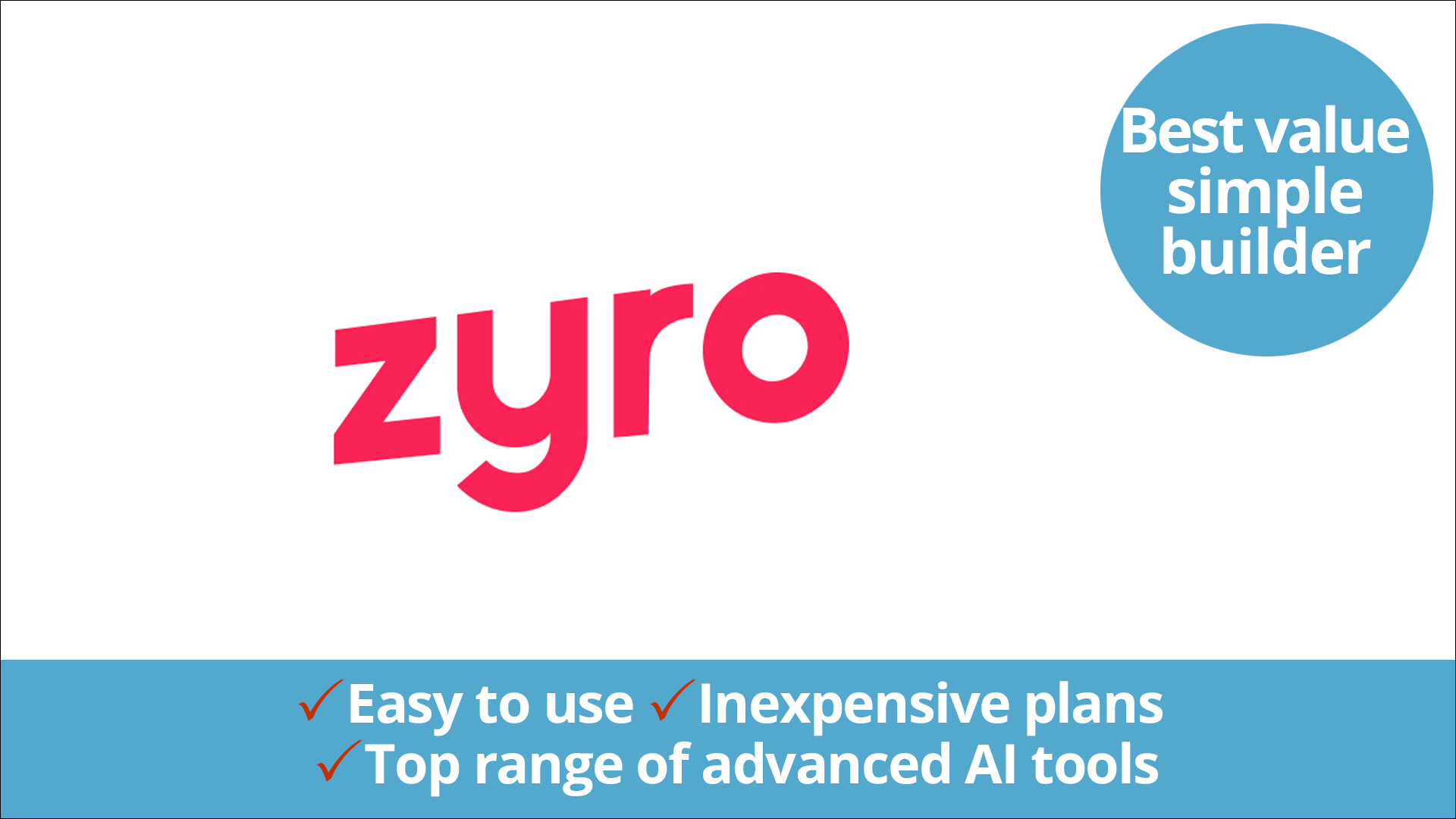 Zyro logo and guide info