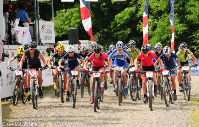 The elite women's short track start was without incident