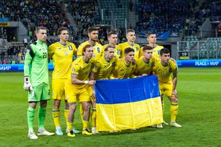 Ukraine Euro 2024 squad The Ukrainian players are lining up for the team photo before the UEFA EURO 2024 Play-Offs final match against Iceland in Wroclaw, Poland, on March 26, 2024. (Photo by Andrzej Iwanczuk/NurPhoto via Getty Images)