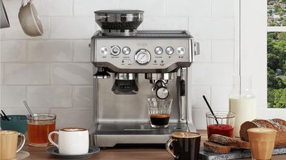 Sage coffee machine featuring on a coffee bar 