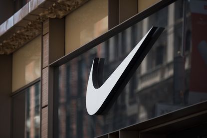 The Nike logo in NYC