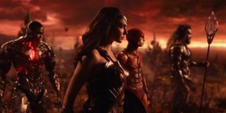 Cyborg, Wonder Woman, Flash and Aquaman in Justice League