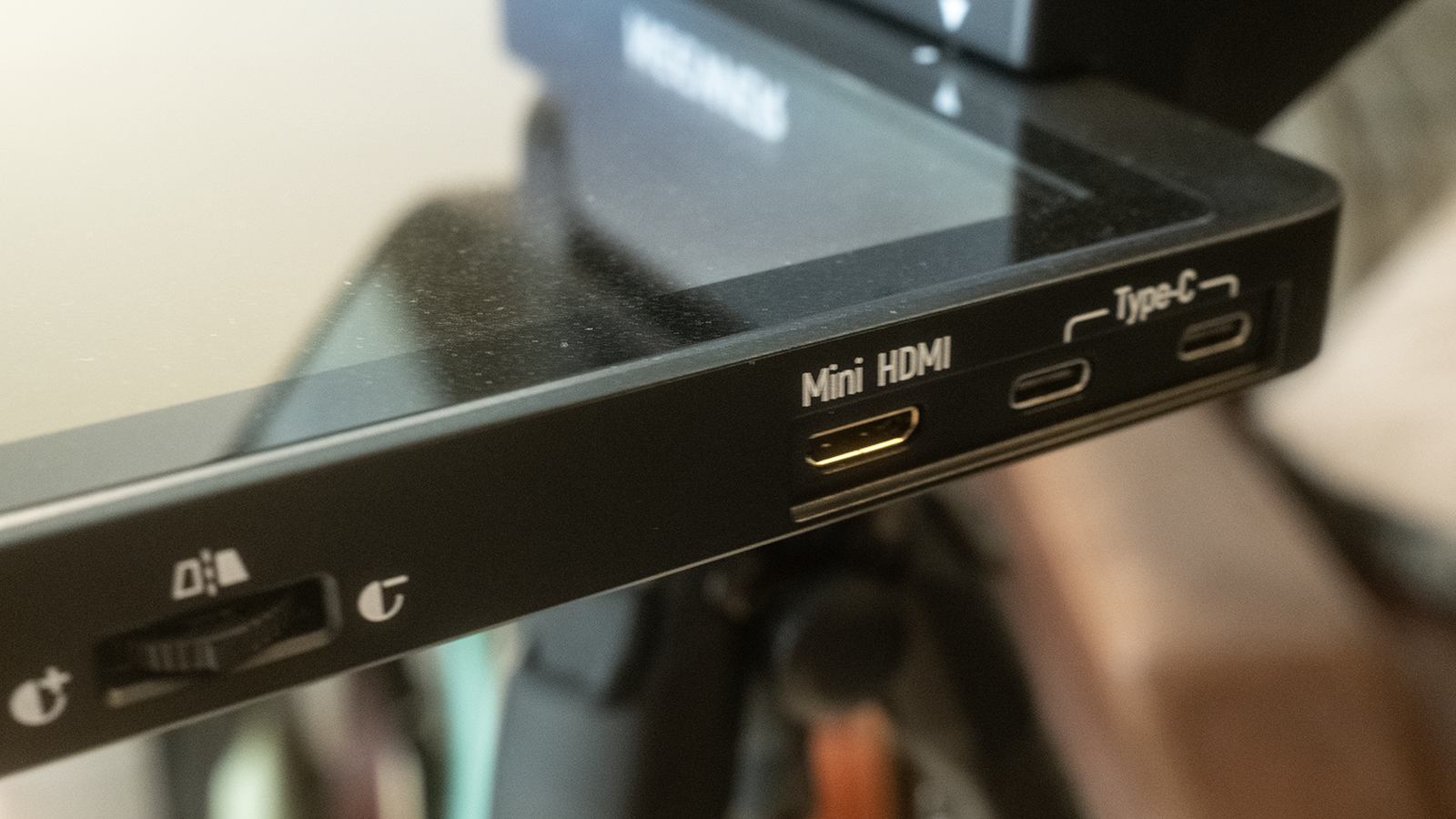 An X11 teleprompter on a tripod