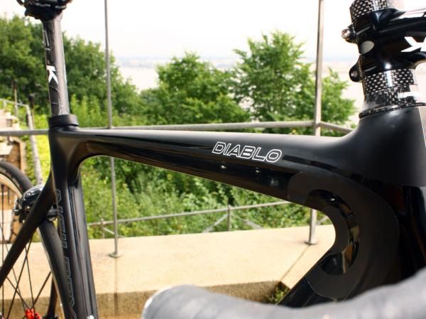 Top tubes are slightly sloping on both of the new NeilPryde road bikes.