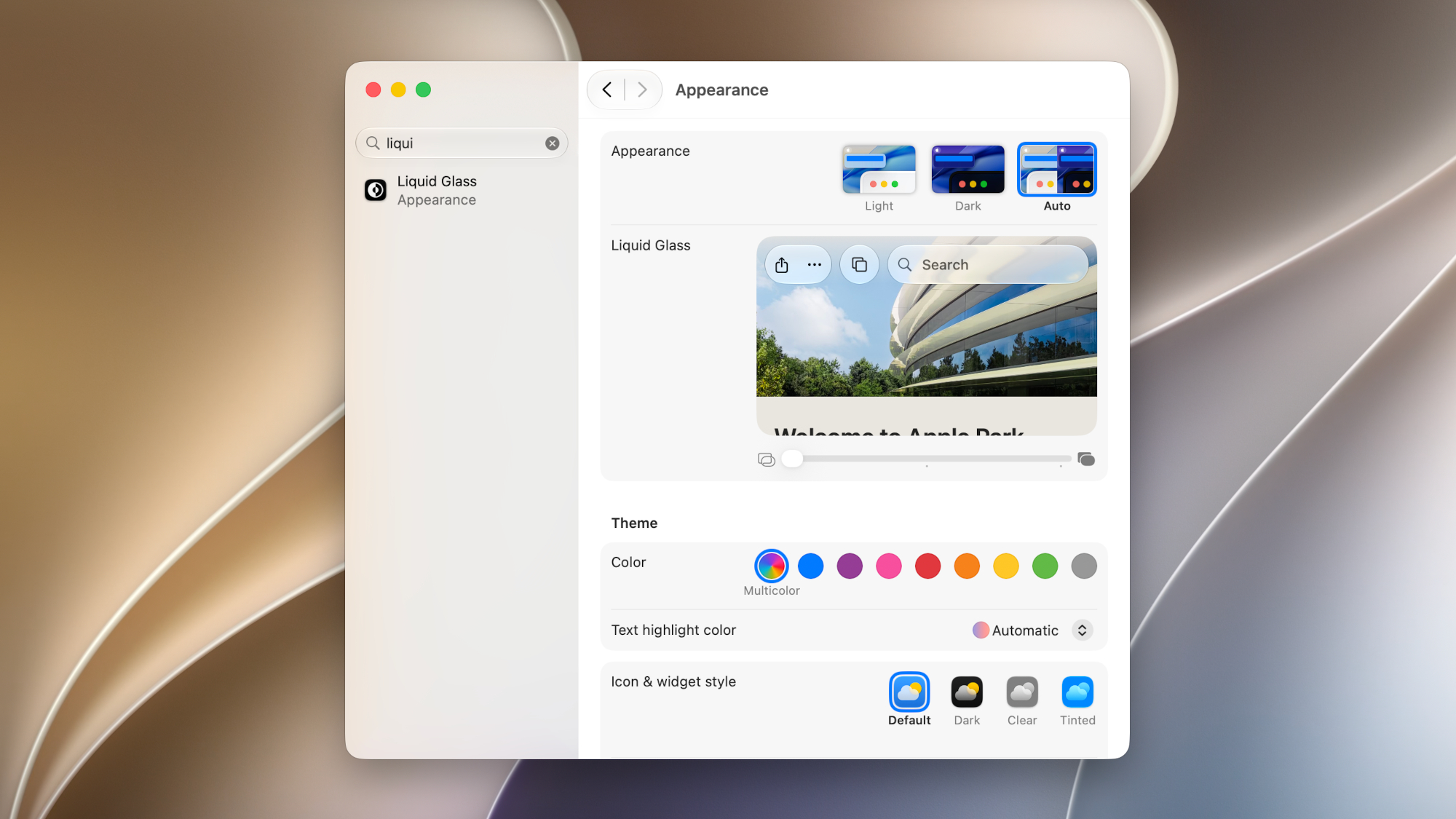 شیشه مایع macOS 27