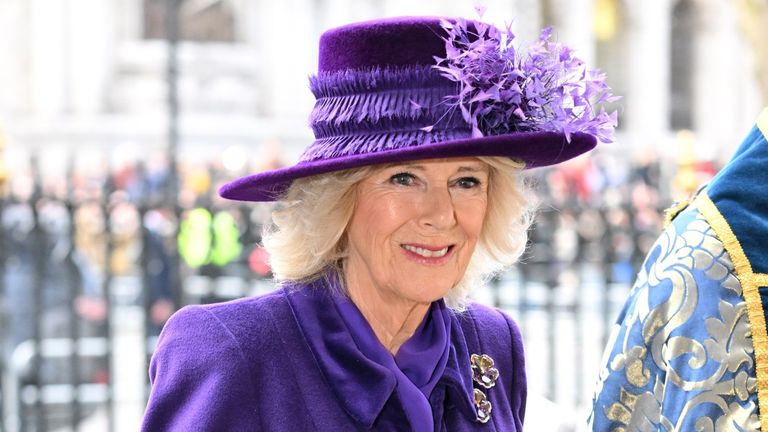 Duchess Camilla's Commonwealth Day look featured stunning purple tones